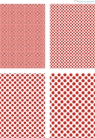 Design - Punkte 34 - wei-rot (als Ausdruck auf mattem Fotopapier)