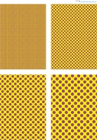 Design - Punkte 62 - lila-gelb (als Ausdruck auf mattem Fotopapier)