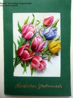 3D-Bogen Veilchen und Tulpen von LeSuh (4169124)