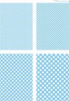 Design - Punkte 13 - hellblau-wei (als Ausdruck auf mattem Fotopapier)