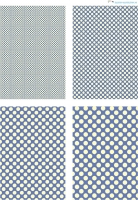 Design - Punkte 89 - blassgelb-blau (als Ausdruck auf mattem Fotopapier)