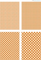 Design - Punkte 7 - orange-wei (als Ausdruck auf mattem Fotopapier)
