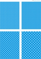 Design - Punkte 78 - hellblau-blau (als Ausdruck auf mattem Fotopapier)