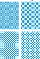 Design - Punkte 31 - wei-blau (als Ausdruck auf mattem Fotopapier)