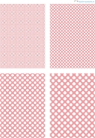 Design - Punkte 8 - rosa-wei (als Ausdruck auf mattem Fotopapier)