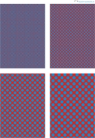 Design - Punkte 69 - blau-rot (als Ausdruck auf mattem Fotopapier)