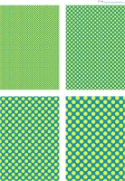 Design - Punkte 57 - gelb-blau (als Ausdruck auf mattem Fotopapier)