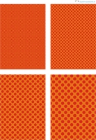 Design - Punkte 68 - rot-orange (als Ausdruck auf mattem Fotopapier)