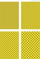 Design - Punkte 64 - braun-gelb (als Ausdruck auf mattem Fotopapier)