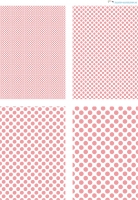 Design - Punkte 38 - wei-rosa (als Ausdruck auf Leinenpapier)