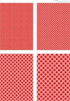 Design - Punkte 83 - rot-rosa (als Ausdruck auf Leinenpapier)