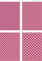 Design - Punkte 76 - lila-rosa (als Ausdruck auf Leinenpapier)