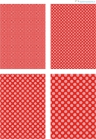 Design - Punkte 84 - rosa-rot (als Ausdruck auf Leinenpapier)