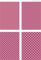 Design - Punkte 75 - rosa-lila (als Ausdruck auf Leinenpapier)