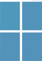 Design - Punkte 91 - trkis-blau (als Ausdruck auf Leinenpapier)