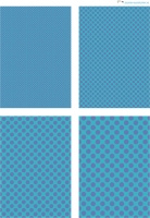 Design - Punkte 92 - blau-trkis (als Ausdruck auf Leinenpapier)