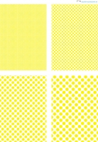 Design - Punkte 33 - wei-gelb (als Ausdruck auf Leinenpapier)