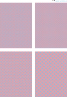 Design - Herzen 16 - hellblau-rosa (als Ausdruck auf glnzendem Fotopapier)