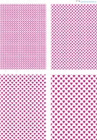 Design - Herzen 3 - pink-wei (als Ausdruck auf glnzendem Fotopapier)