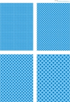 Design - Herzen 10 - blau-hellblau (als Ausdruck auf mattem Fotopapier)