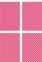 Design - Herzen 12 - pink-rosa (als Ausdruck auf Leinenpapier)