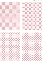 Design - Herzen 5 - rosa-wei (als Ausdruck auf Leinenpapier)