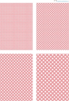 Design - Herzen 6 - wei-rosa (als Ausdruck auf Leinenpapier)