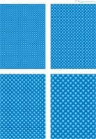 Design - Herzen 9 - hellblau-blau (als Ausdruck auf Leinenpapier)
