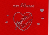 Sticker - Von Herzen - silber - 406