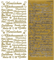 JEJE-Sticker - Grüße & Wünsche - gold - 333