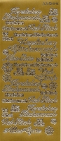 JEJE-Sticker - Verschiedene Glckwnsche - gold - 1546