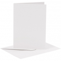 1 Doppelkarte A6 + 1 Umschlag C6 - weiß (Card Making)