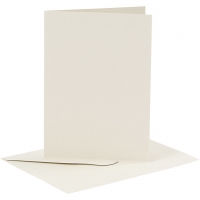 1 Doppelkarte A6 + 1 Umschlag C6 - elfenbein (Card Making)