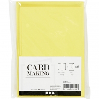 1 Doppelkarte A6 + 1 Umschlag C6 - gelb (Card Making)