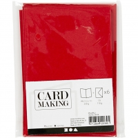 1 Karte A6 + 1 Umschlag C6 - rot (Card Making)