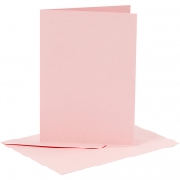 1 Doppelkarte A6 + 1 Umschlag C6 - rosa (Card Making)