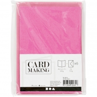 Doppelkarten-Set - pink - 6 Karten A6 & 6 Umschlge C6 (Card Making)