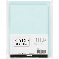 Doppelkarten-Set - hellblau - 6 Karten A6 & 6 Umschlge C6 (Card Making)