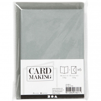 Doppelkarten-Set - grau - 6 Karten A6 & 6 Umschlge C6 (Card Making)