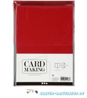 50 Doppelkarten A6 + 50 Umschlge im Set - grn-rot (Card Making)