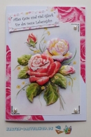 Bastelset Nr.9 Rosen fr 12 Karten (mit Ideen-Blatt)