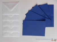 5x Mini-Karte A7 - dunkelblau - mit Umschlag