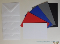 5x Mini-Karte A7 - Mix 6 mit 5 verschiedenen Farben - mit Umschlag