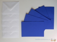 5x Mini-Karte A7 - kobaltblau - mit Umschlag