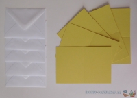 5x Mini-Karte A7 - zitrone - mit Umschlag