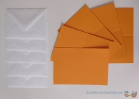5x Mini-Karte A7 - mandarine - mit Umschlag