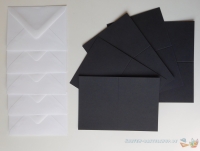 5x Mini-Karte A7 - schwarz - mit Umschlag
