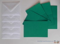 5x Mini-Karte A7 - grün - mit Umschlag