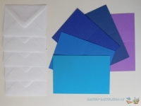 5x Mini-Karte A7 - Mix 4 mit 5 verschiedenen Farben - mit Umschlag