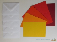 5x Mini-Karte A7 - Mix 2 mit 5 verschiedenen Farben - mit Umschlag